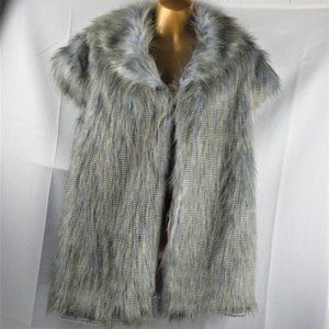 Fun Faux Fur Vest Size L Hip Fashion by Emma G
